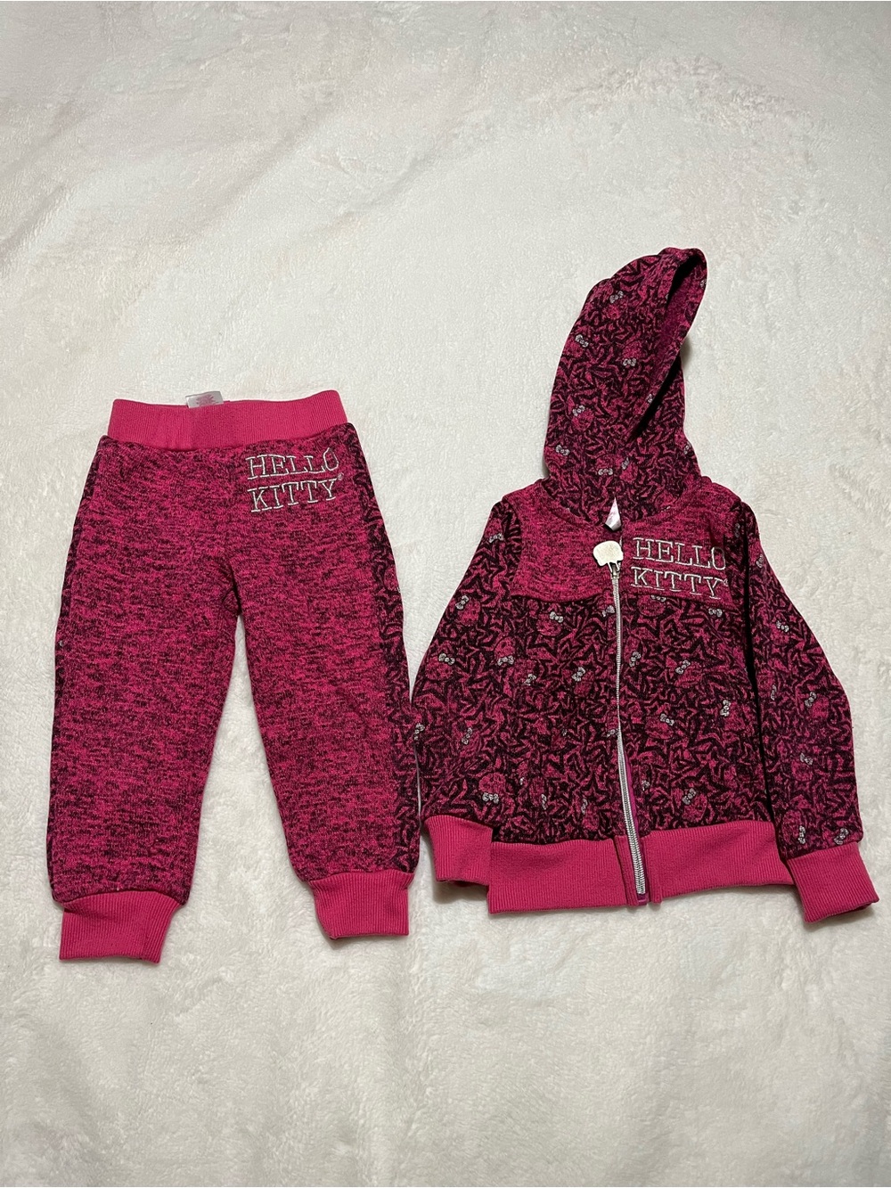 Hello Kitty Fuchsia Pink Hoodie & Jogger Set